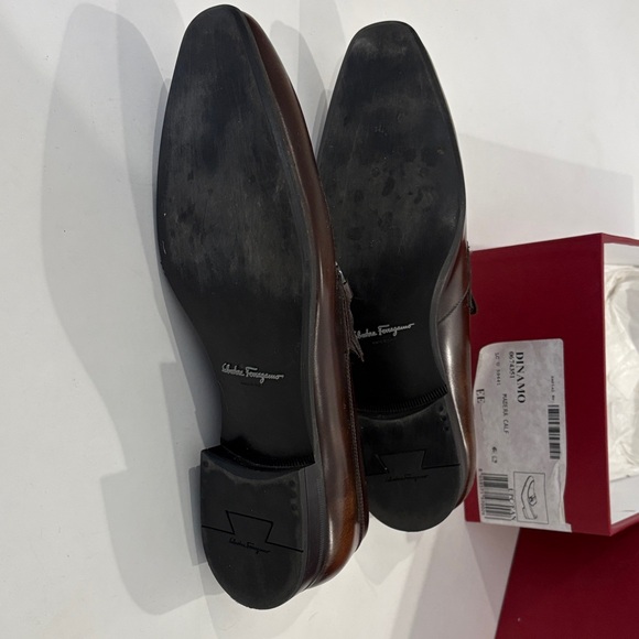 Salvatore Ferragamo Men\'s Brown Leather Loafers Dinamo Size 10EE with box